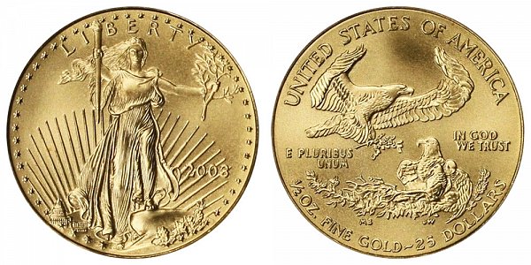 2003 Half Ounce American Gold Eagle - 1/2 oz Gold $25 