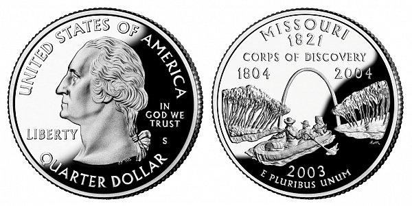 2003 S Proof Missouri State Quarter 