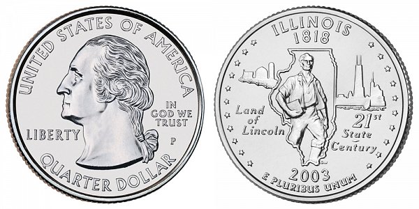 2003 P Illinois State Quarter 