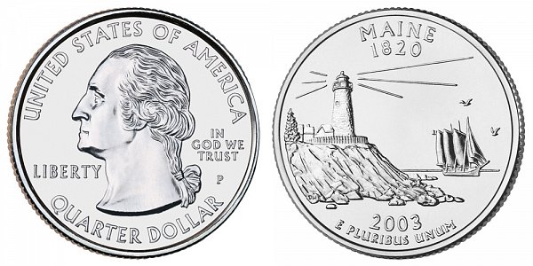 2003 P Maine State Quarter