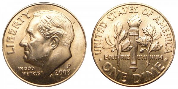 2003 P Roosevelt Dime 