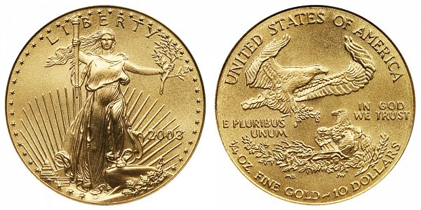 2003 Quarter Ounce American Gold Eagle - 1/4 oz Gold $10 