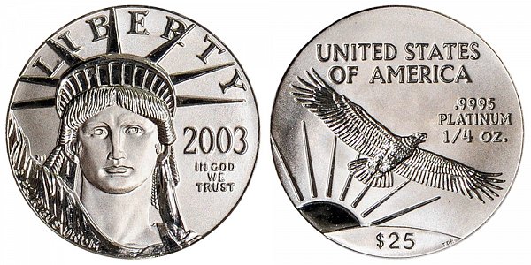 2003 Quarter Ounce American Platinum Eagle - 1/4 oz Platinum $25 