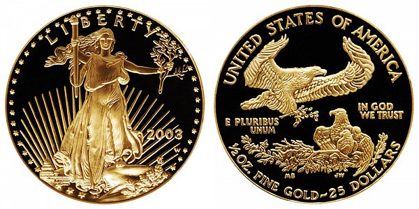 2003 W Proof Half Ounce American Gold Eagle - 1/2 oz Gold $25 