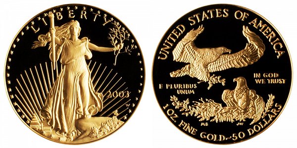 2003 W Proof One Ounce American Gold Eagle - 1 oz Gold $50 