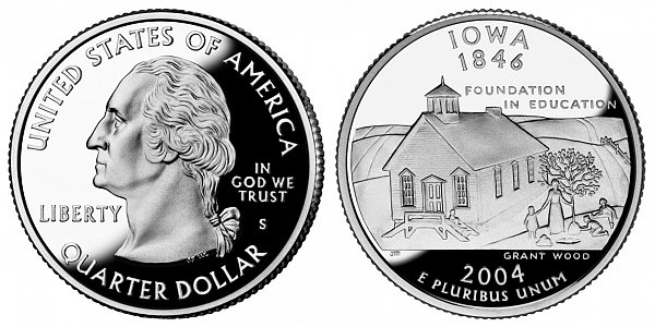 2004 S Proof Iowa State Quarter 