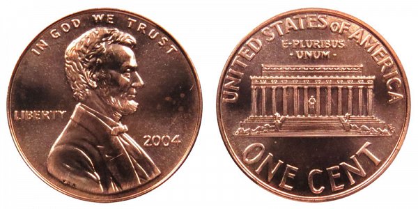 2004 Lincoln Memorial Cent Penny 