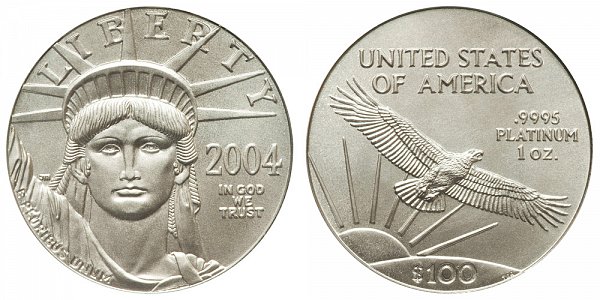 2004 One Ounce American Platinum Eagle - 1 oz Platinum $100 