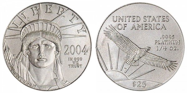 2004 Quarter Ounce American Platinum Eagle - 1/4 oz Platinum $25 