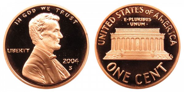 2004 S Lincoln Memorial Cent Penny Proof 