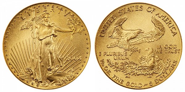 2004 Tenth Ounce American Gold Eagle - 1/10 oz Gold $5