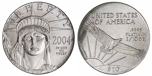 2004 Tenth Ounce American Platinum Eagle - 1/10 oz Platinum $10 