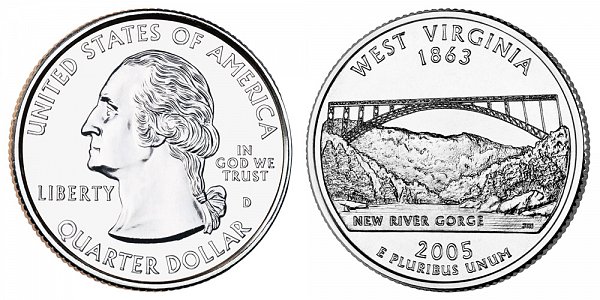 2005 D West Virginia State Quarter