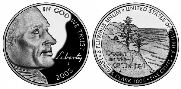 2005 Jefferson Nickel - Ocean in view! O! The Joy!