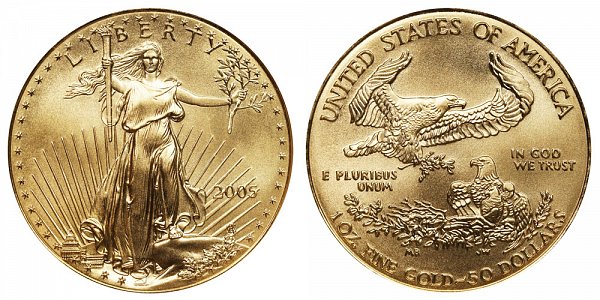 2005 One Ounce American Gold Eagle - 1 oz Gold $50 