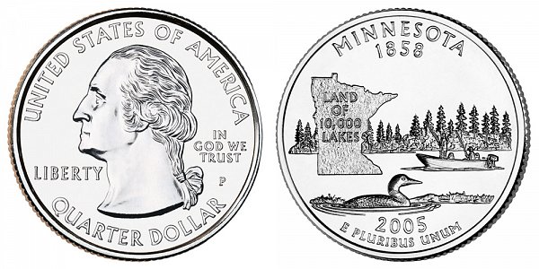 2005 P Minnesota State Quarter 