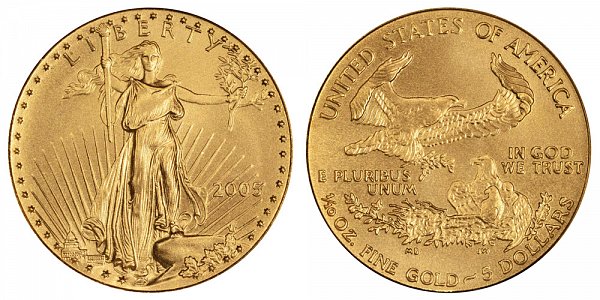 2005 Tenth Ounce American Gold Eagle - 1/10 oz Gold $5 