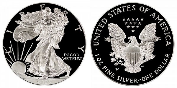 2005 W Proof American Silver Eagle 