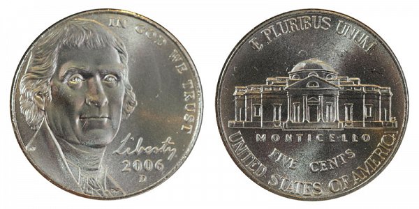 2006 D Jefferson Nickel 