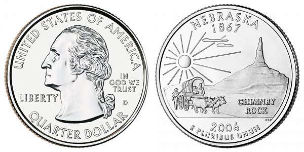 2006 D Nebraska State Quarter 