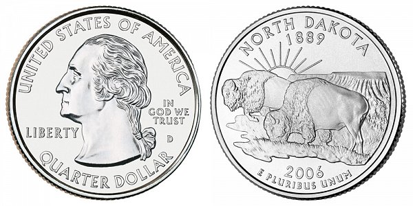 2006 D North Dakota State Quarter 