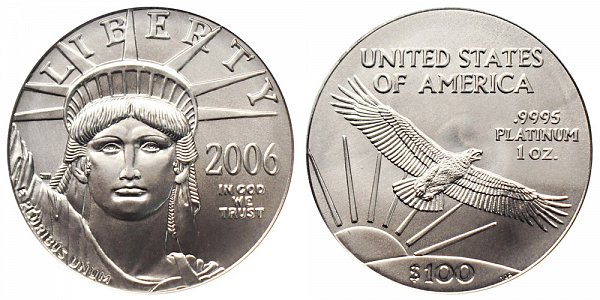 2006 One Ounce American Platinum Eagle - 1 oz Platinum $100 