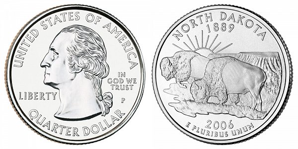 2006 P North Dakota State Quarter 