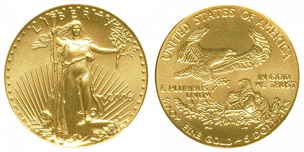 2006 Tenth Ounce American Gold Eagle - 1/10 oz Gold $5 