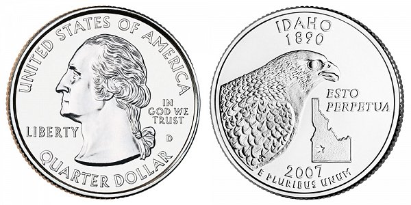 2007 D Idaho State Quarter 