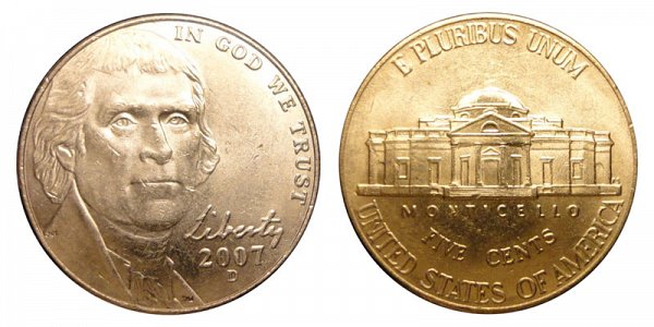 2007 D Jefferson Nickel 