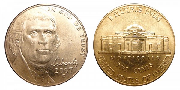 2007 D Jefferson Nickel