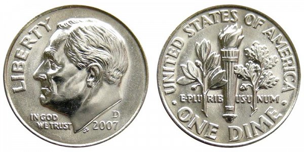 2007 D Roosevelt Dime 