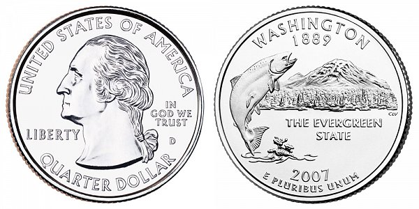 2007 D Washington State Quarter 