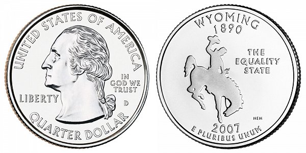 2007 D Wyoming State Quarter 