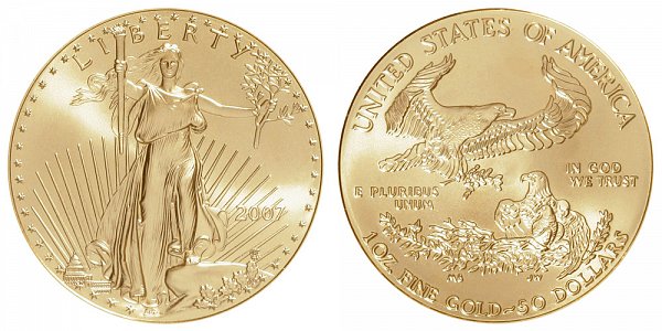 2007 One Ounce American Gold Eagle - 1 oz Gold $50 