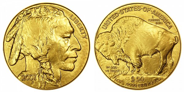 2007 One Ounce Gold American Buffalo - 1 oz Gold $50 