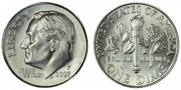 2007 P Roosevelt Dime 