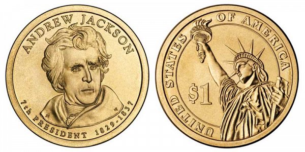 2008 D Andrew Jackson Presidential Dollar Coin 