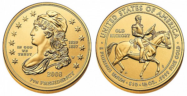 2008 Andrew Jacksons Liberty First Spouse Gold Coin 