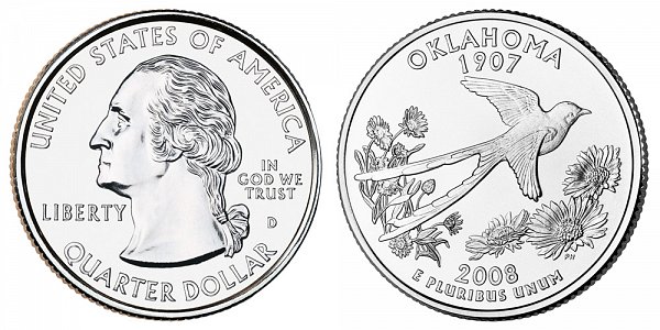 2008 D Oklahoma State Quarter