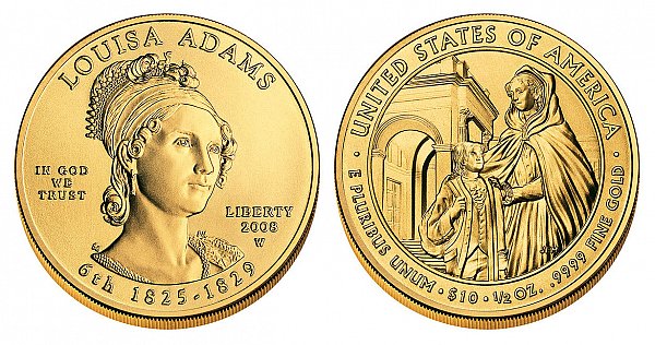 2008 Louisa Adams First Spouse Gold Coin 