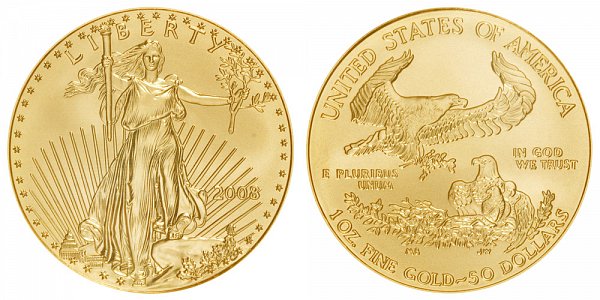 2008 One Ounce American Gold Eagle - 1 oz Gold $50 