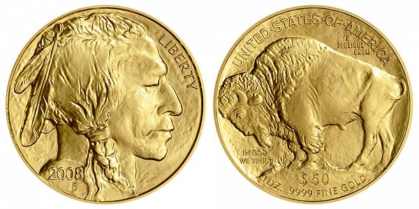 2008 One Ounce Gold American Buffalo - 1 oz Gold $50 