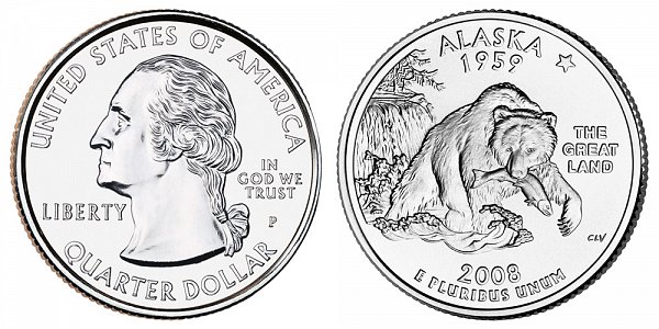 2008 P Alaska State Quarter