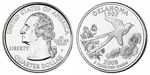 2008 P Oklahoma State Quarter 