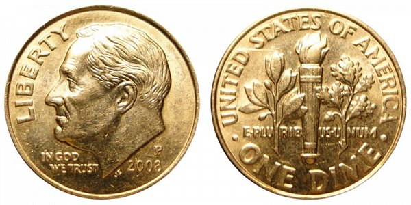 2008 P Roosevelt Dime