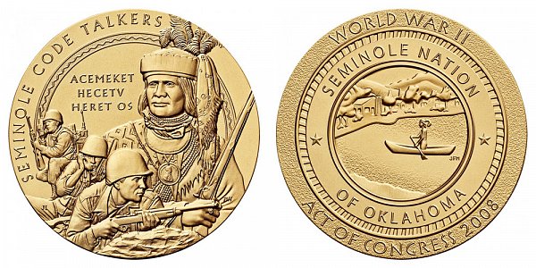 2008 Seminole Nation WWII Code Talkers Recognition Congressional Gold Medal