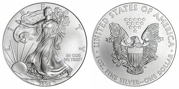 2008 Bullion American Silver Eagle 