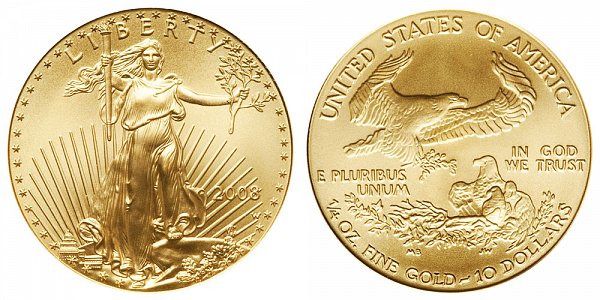 2008 W Burnished Unicirculated Quarter Ounce American Gold Eagle - 1/4 oz Gold $10 