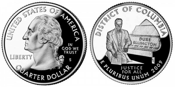 2009 S Proof District of Columbia Quarter 